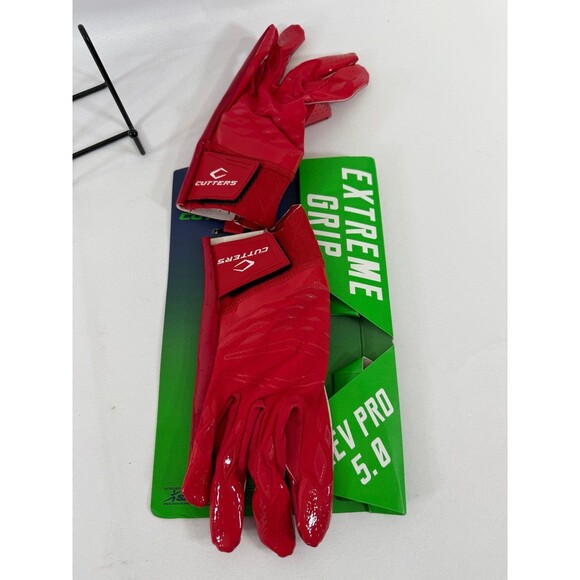 Cutters Rev Pro Football Gloves Men's Sticky Ultra Grip Receiver Gloves Adult L - Picture 2 of 5
